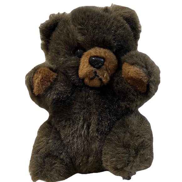 Vintage Brown Russ Berrie Grizzly Bear #602 Made In Korea 7" - Picture 2 of 8